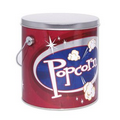 1 Gallon Decorative Gift Tin W/ Popcorn